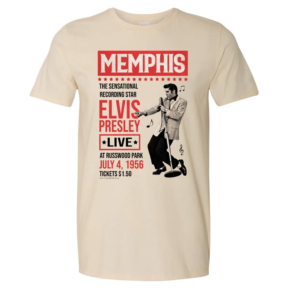ELVIS PRESLEY エルヴィスプレスリー (生誕 90周年 ) - Memphis Poster / Tシャツ / メンズ - PGS